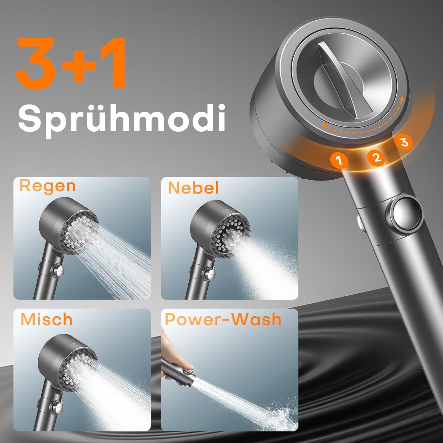 Detalle de FEELSO Duschkopf mit 15-Stufen Filter
