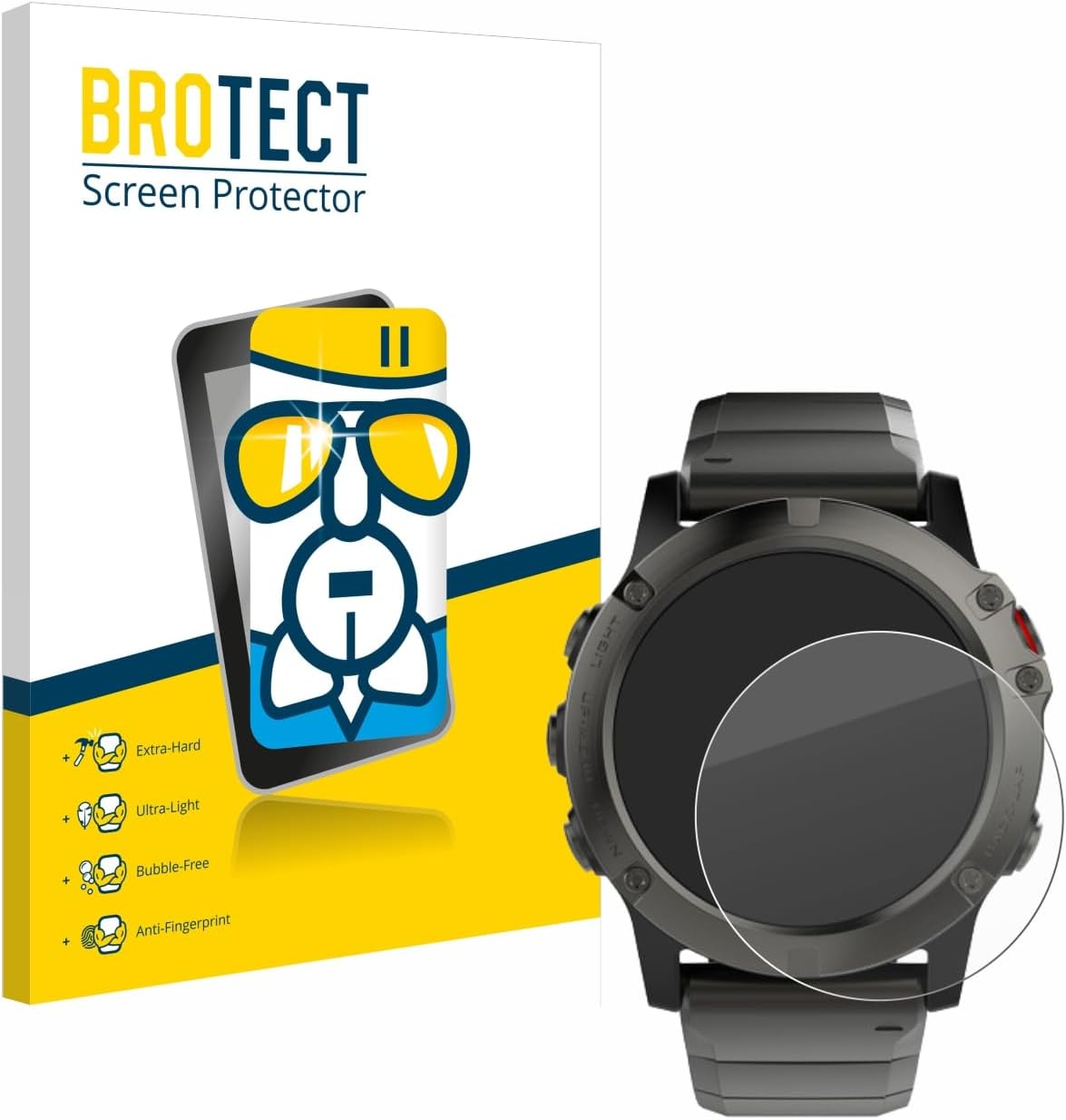 Thumbnail 6 de brotect Glass Screen Protector Film for Garmin Fenix 5X (51 mm) – 3 Pack, 9H, High Clarity