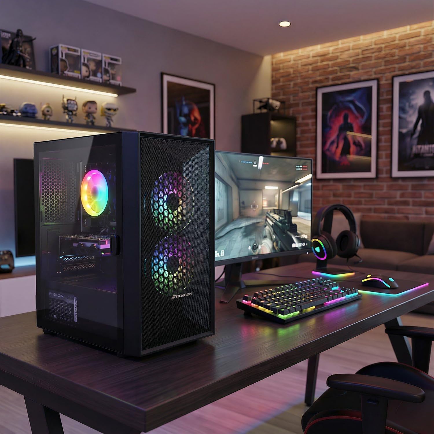 Detalle de STGAubron Prebuilt Gaming PC Desktop with RX 550 & Intel Core i5