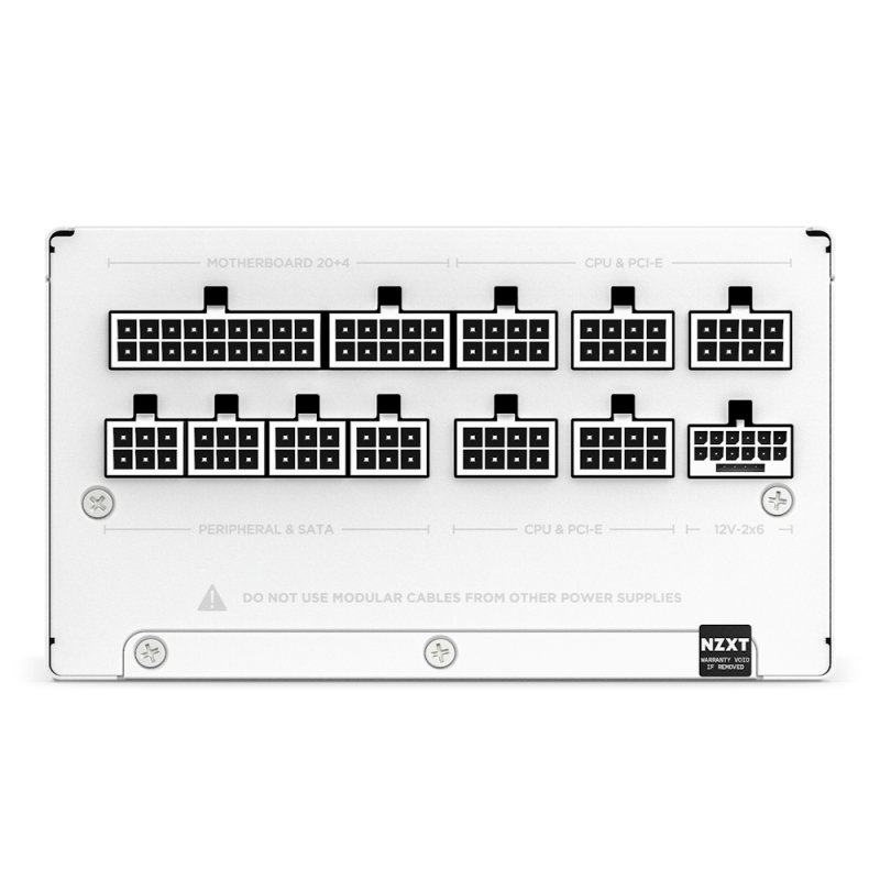 Detalle de NZXT C1000 Gold ATX 3.1 PCIe 5.1 1000W Modular Blanca