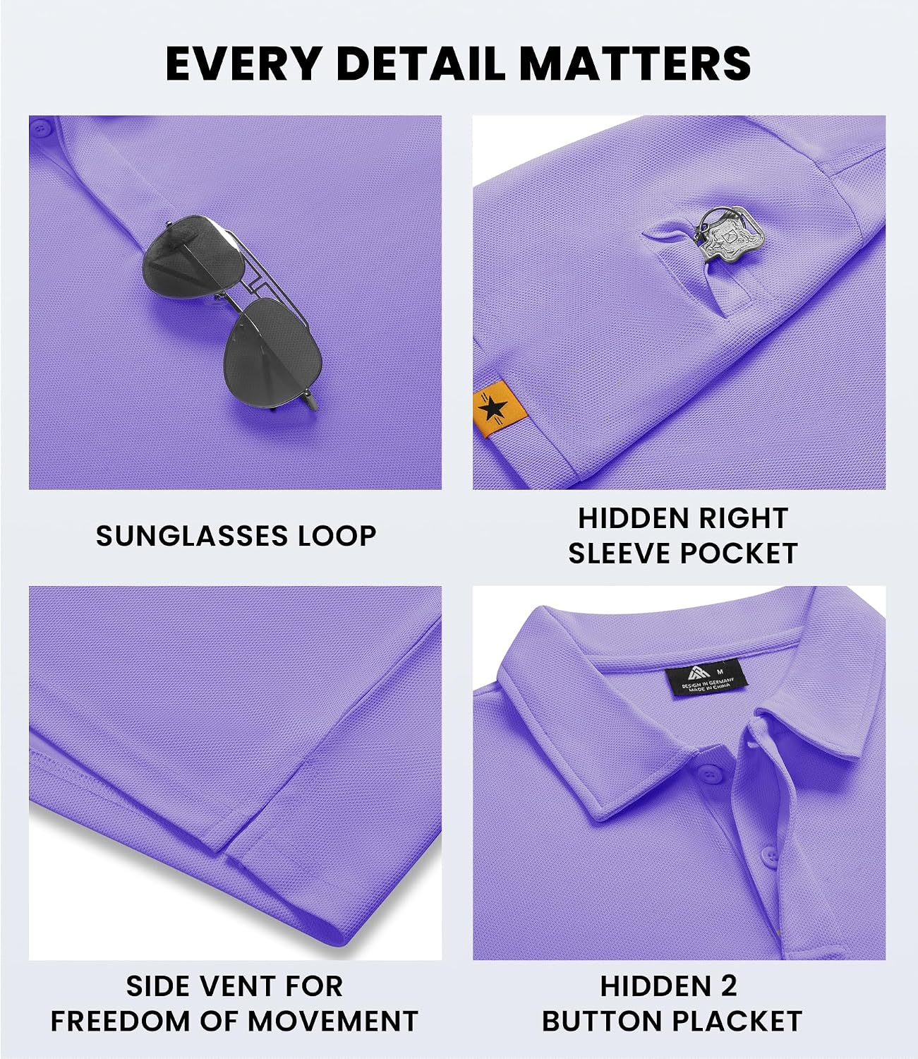 Detalle de V VALANCH Men's Short-Sleeve Polo Shirt