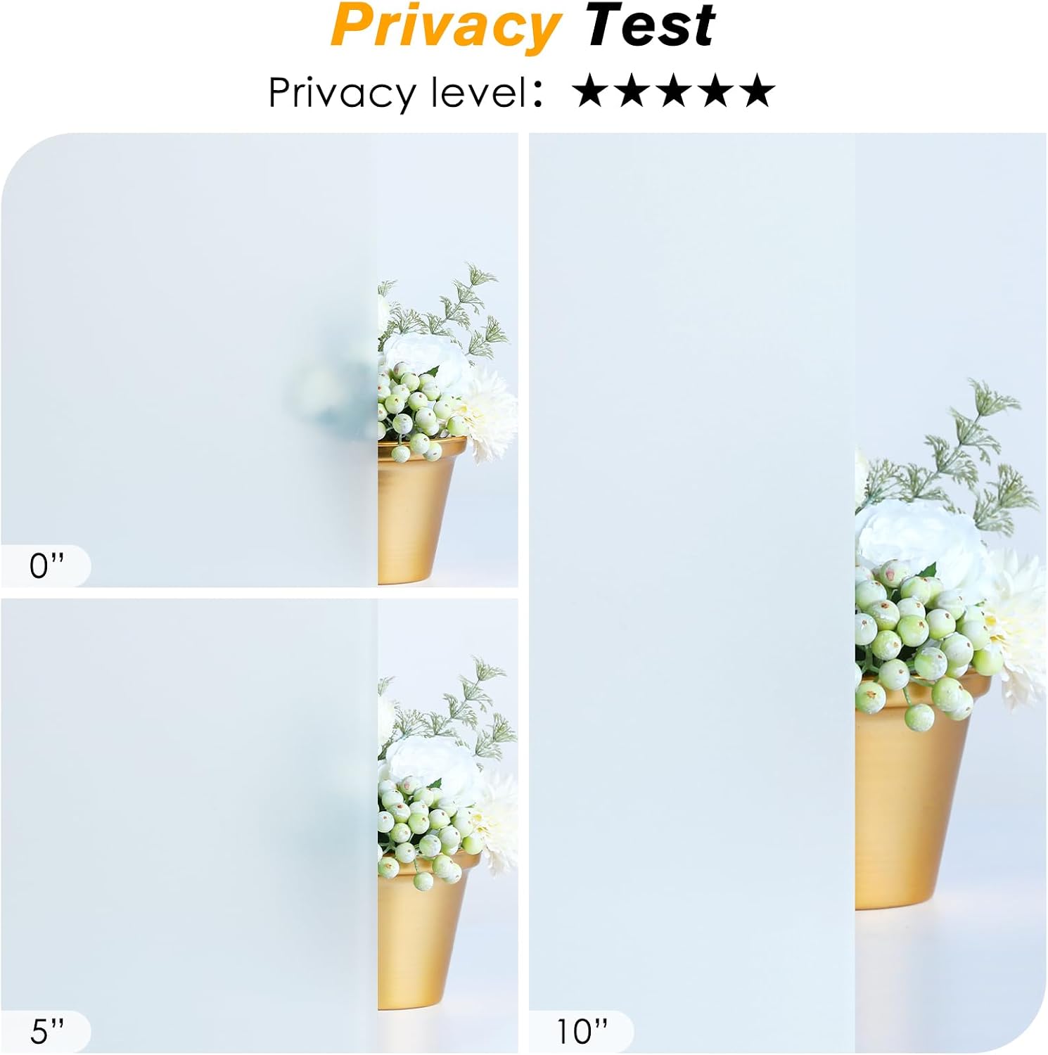 Thumbnail 6 de Haton YRSA023W Frosted Window Film, White Static Cling, 44.5 × 200 cm