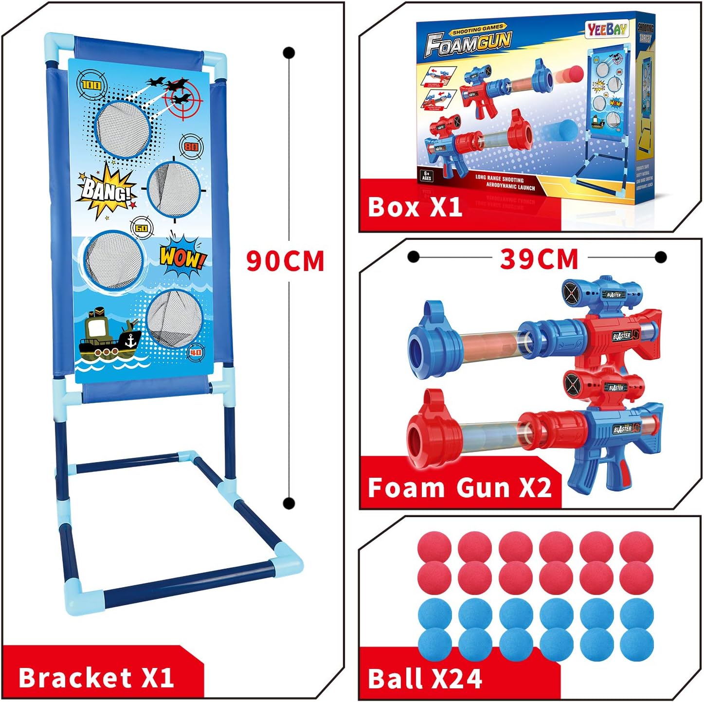 Thumbnail 6 de YEEBAY Shooting Game Air Guns 24pc
