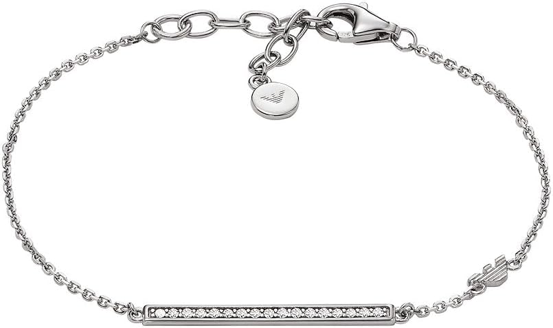 Thumbnail 6 de Emporio Armani bracciale da donna in argento sterling 925 con chiusura a moschettone