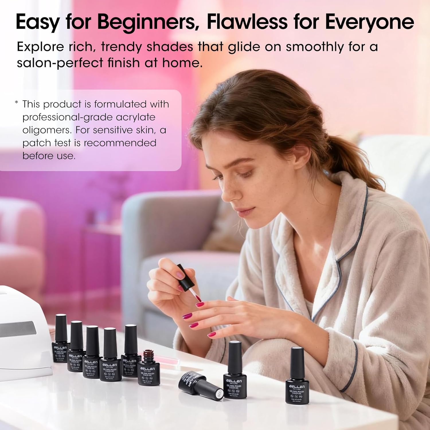 Thumbnail 6 de GELLEN 24-Piece Gel Nail Polish Set: 20 Colors + Base Coat, Glossy & Matte Top Coats, Cat-Eye Magnetic Finish
