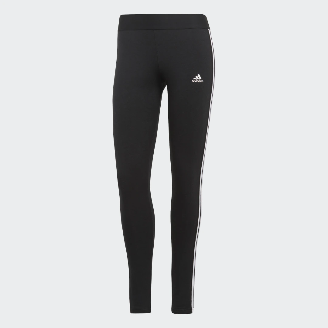 Detalle 2 de Mallas LOUNGEWEAR Essentials 3 bandas de Adidas — comodidad y estilo en negro