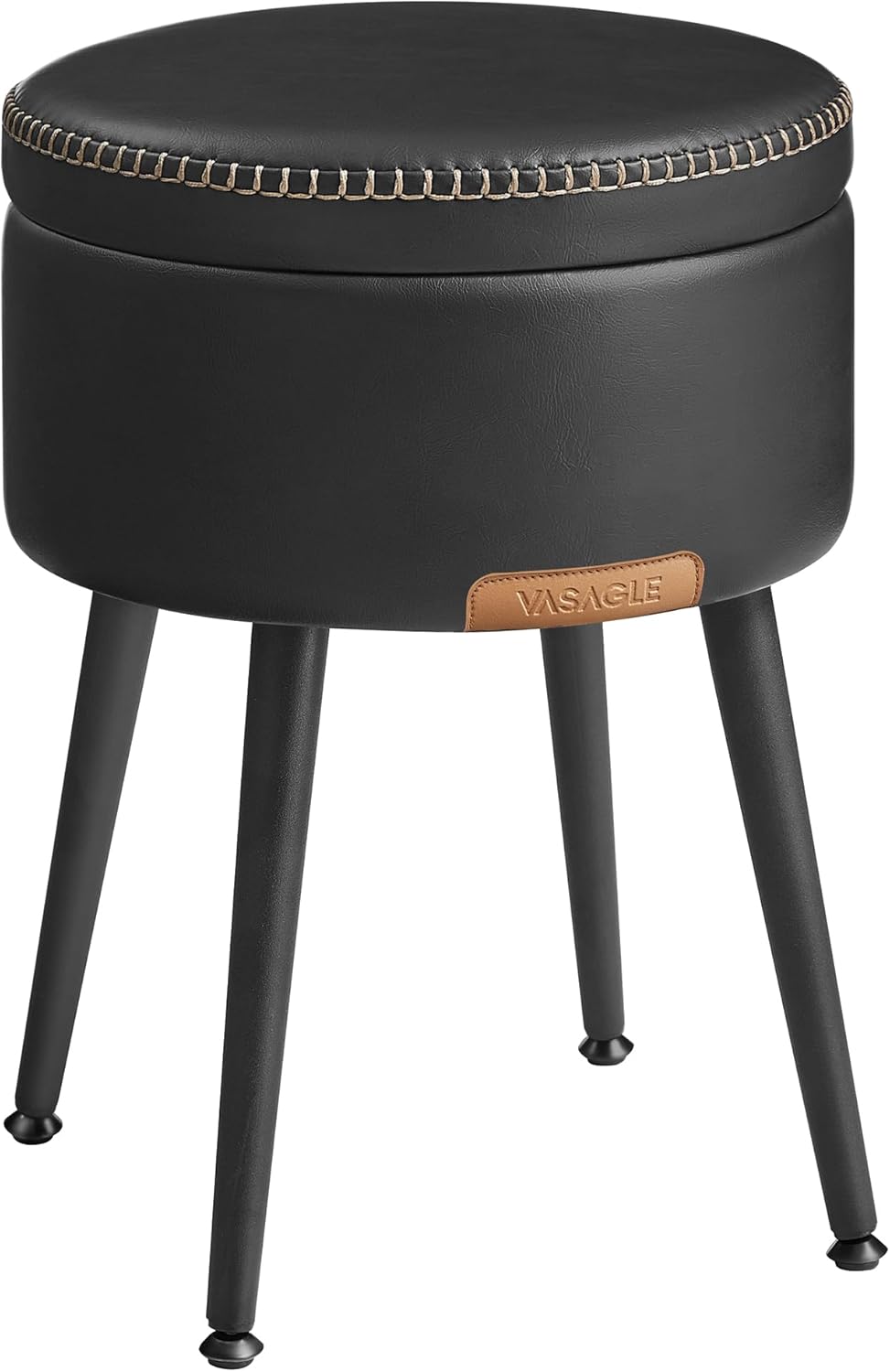 Detalle de VASAGLE Storage Ottoman in PU Leather