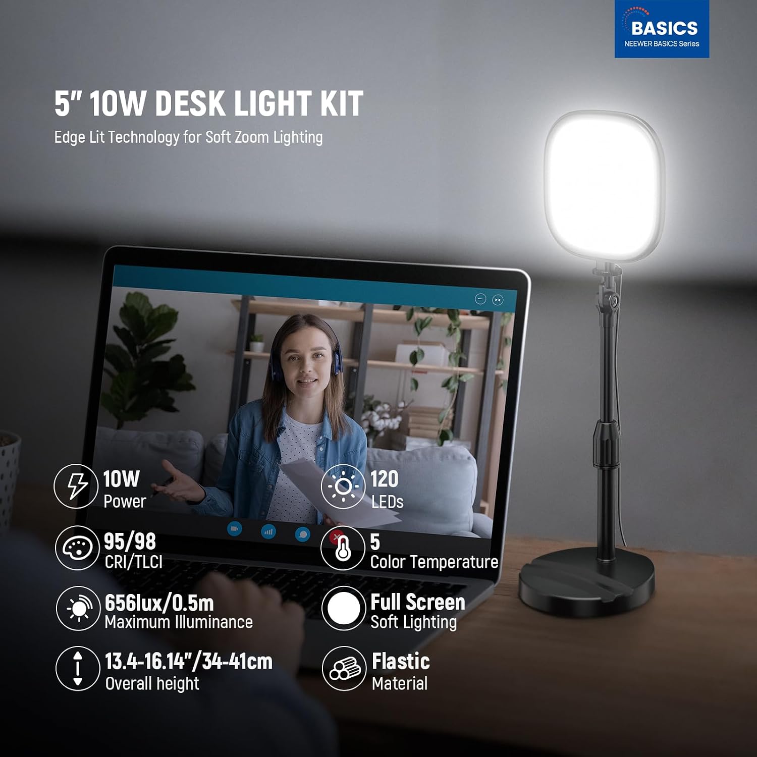 Detalle 2 de NEEWER Basics NL10 5-inch LED ring light