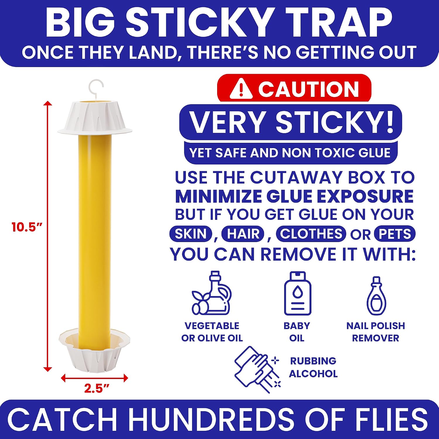 Detalle de Fly Stick Sticky Fly Traps (4 Pack) – Non-Toxic Indoor/Outdoor Glue Paper Strips