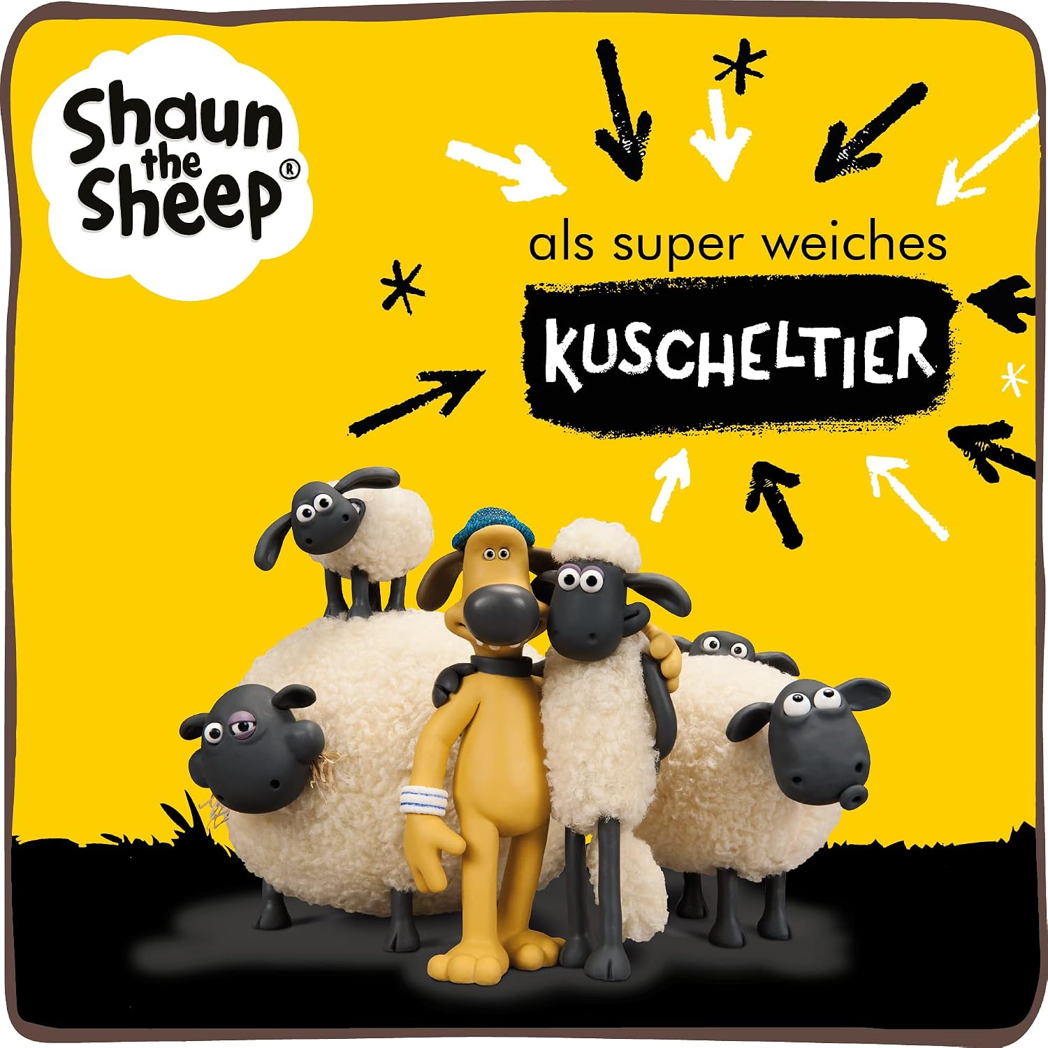 Detalle 2 de NICI 48076 – przytulanka Baranek Shaun 50 cm, biała i puszysta