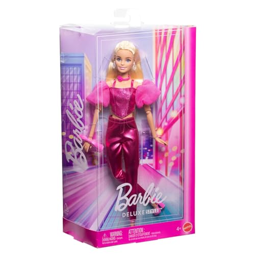 Thumbnail 6 de Barbie Deluxe Style Muñeca n. 5 (JFP40) – look rosa metalizado con corsé brillante y accesorios