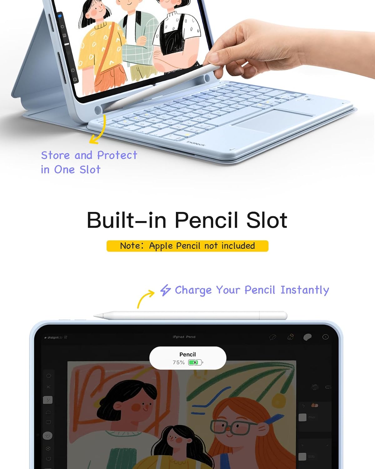Thumbnail 6 de Inateck iPad 10th Generation Case with Keyboard