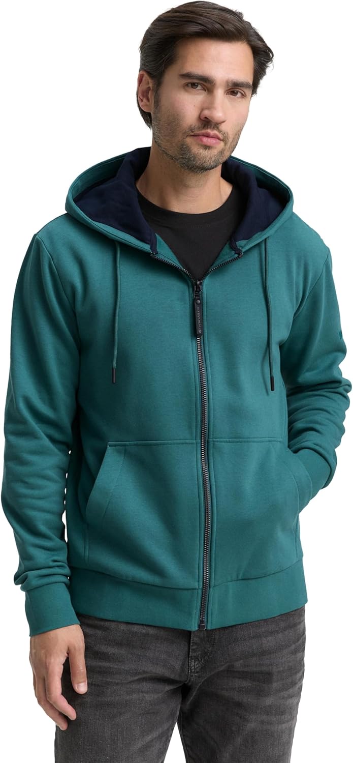 Thumbnail 5 de Tom Tailor Herren Hoodie Sweatjacke mit Kängurutasche