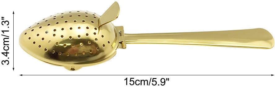 Detalle de Tea Infuser, 2PCS Long Handle Tea Strainers with Fine Holes 304 Stainless Steel Spoon Shape Filters for Teapots Cups Mugs