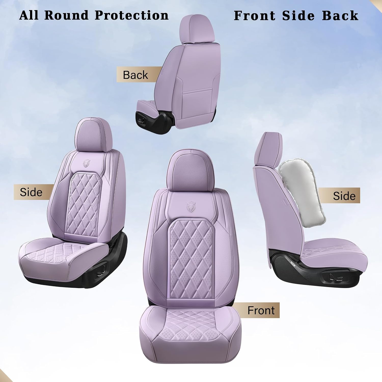 Thumbnail 5 de Coverado Car Seat Covers Full Set — Purple leather