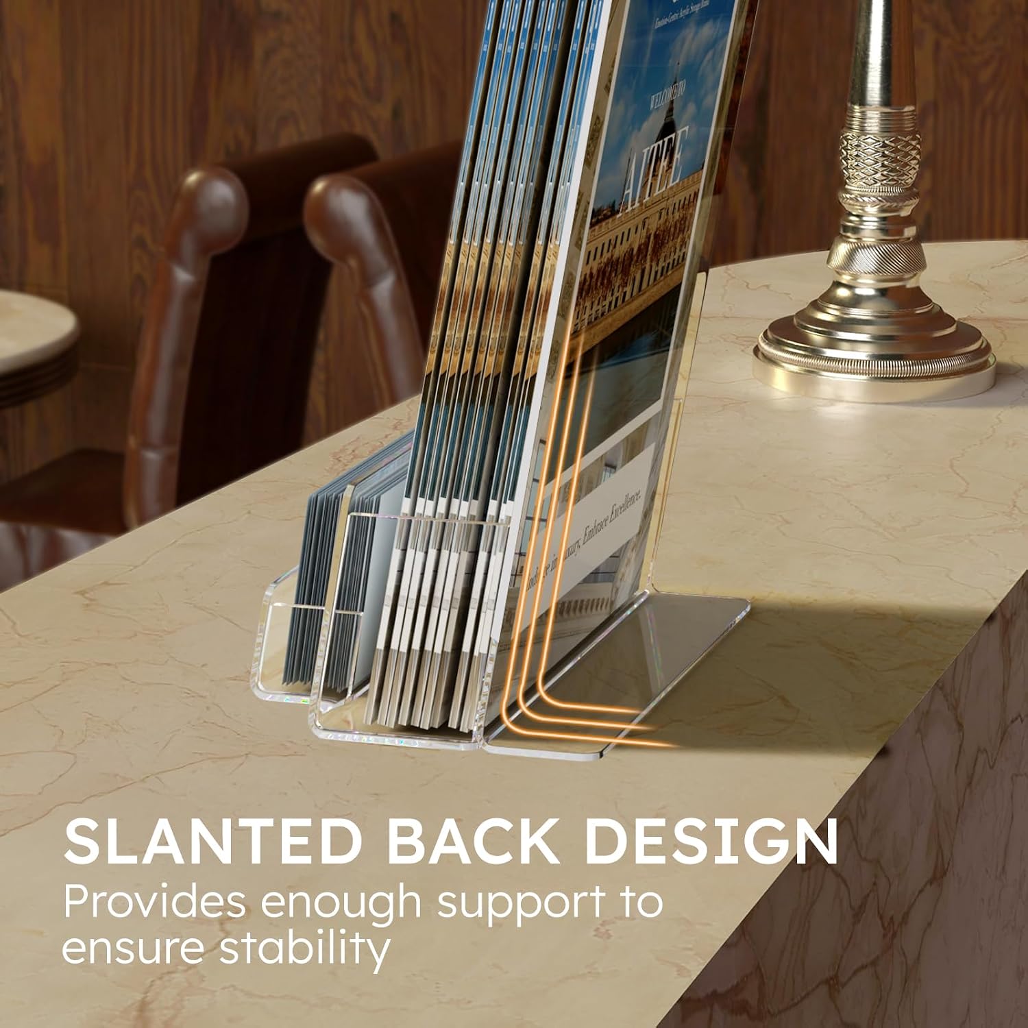 Detalle de AITEE A5 Clear Leaflet Holder with Business Card Holder – 2 Pack