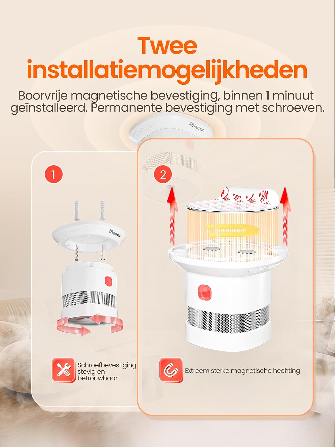 Thumbnail 4 de HEIMAN HS1SA-E Plus slimme rookmelder met Zigbee 3.0 en foto-elektrische sensor