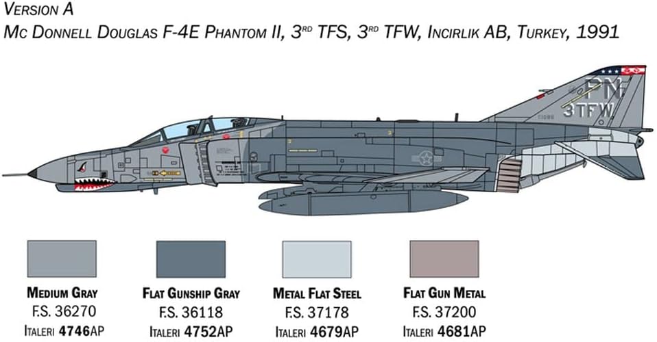 Detalle 2 de Italeri 1448S 1:72 F-4E/F Phantom II – plastikowy model do sklejania