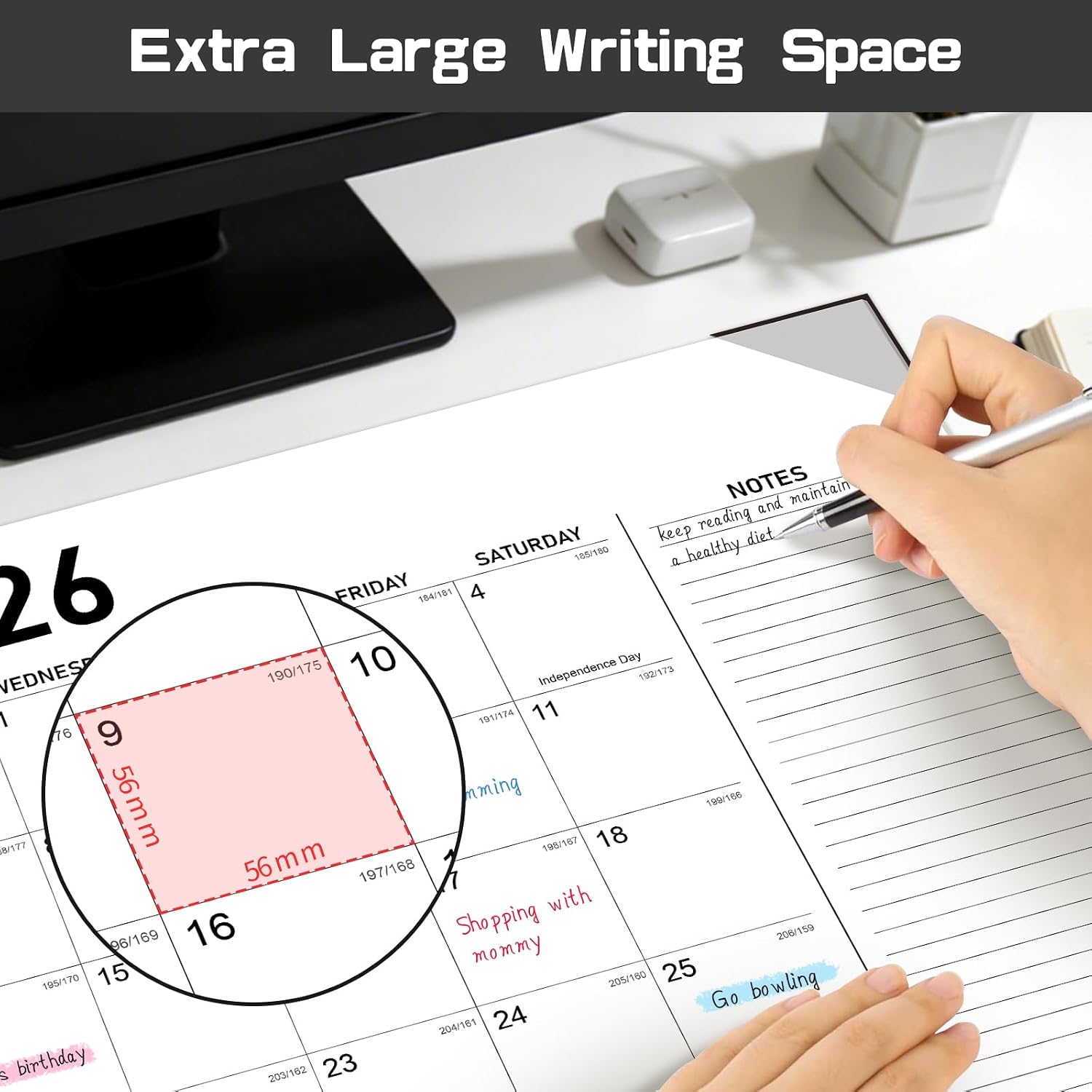 Detalle de Extra Large Desk Calendar 2026–2027