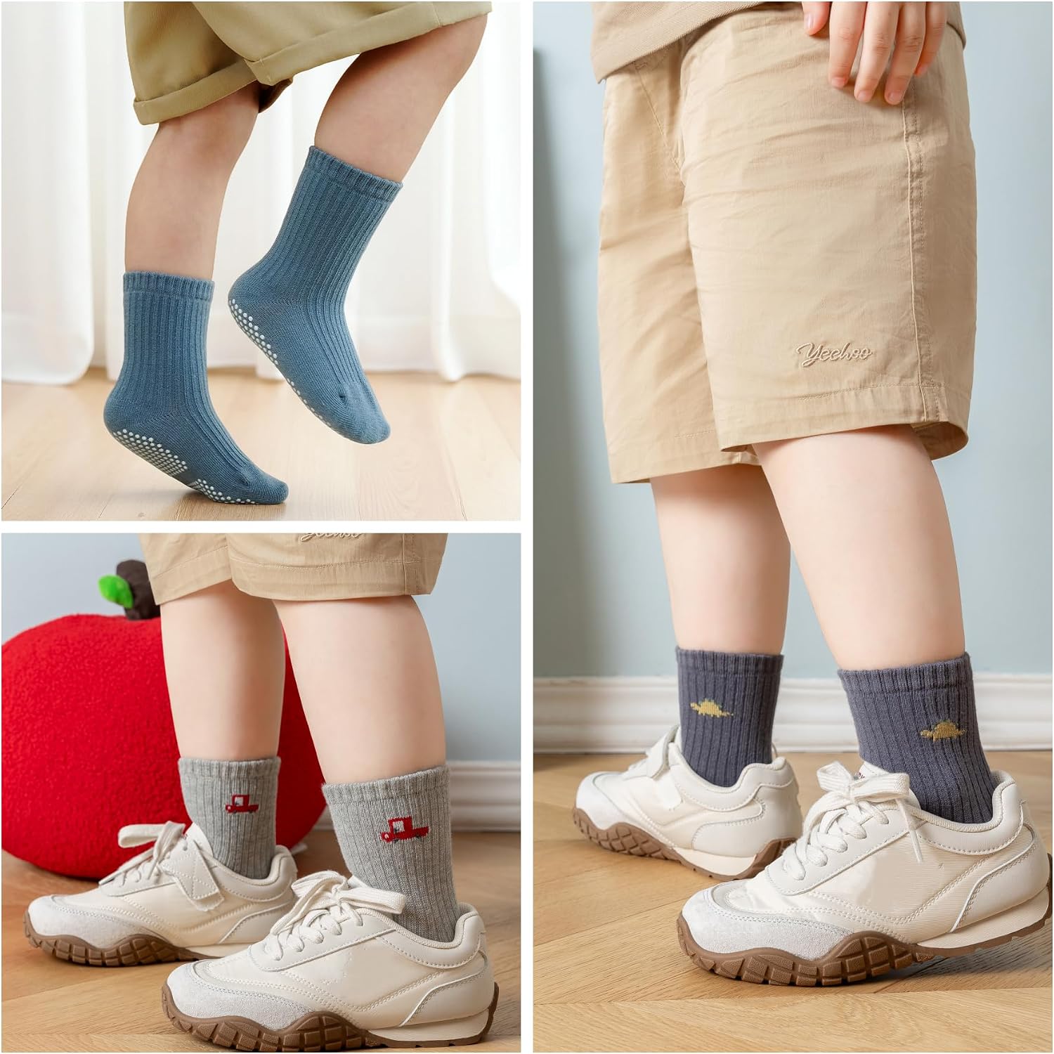 Detalle 2 de EUFANCE Toddler Grip Socks, 9 Pairs