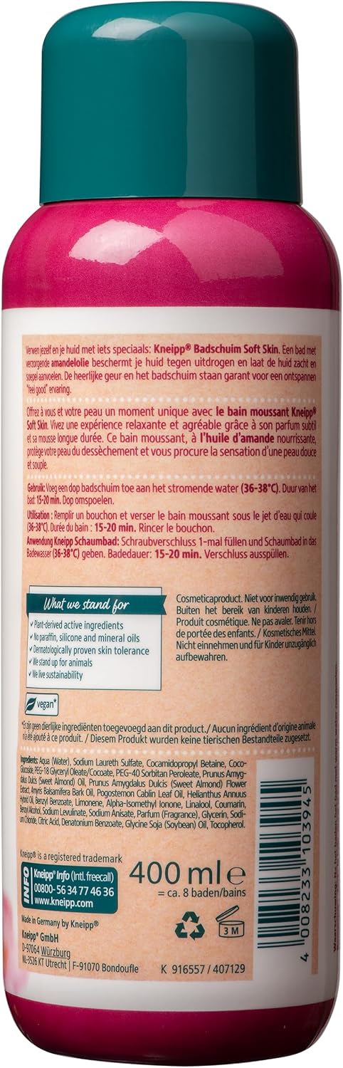 Detalle 2 de Kneipp skumbad Amandelblom 400 ml med sötmandel och jojobaolja