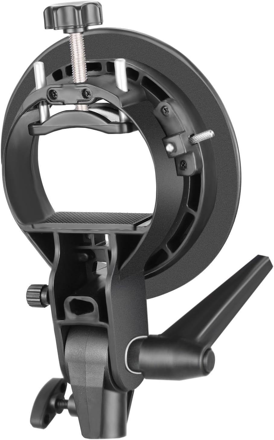 Detalle de Neewer S-type Support de flash avec monture Bowens pour accessoires studio (boîte à lumière, bol de beauté, snoot, parapluie)