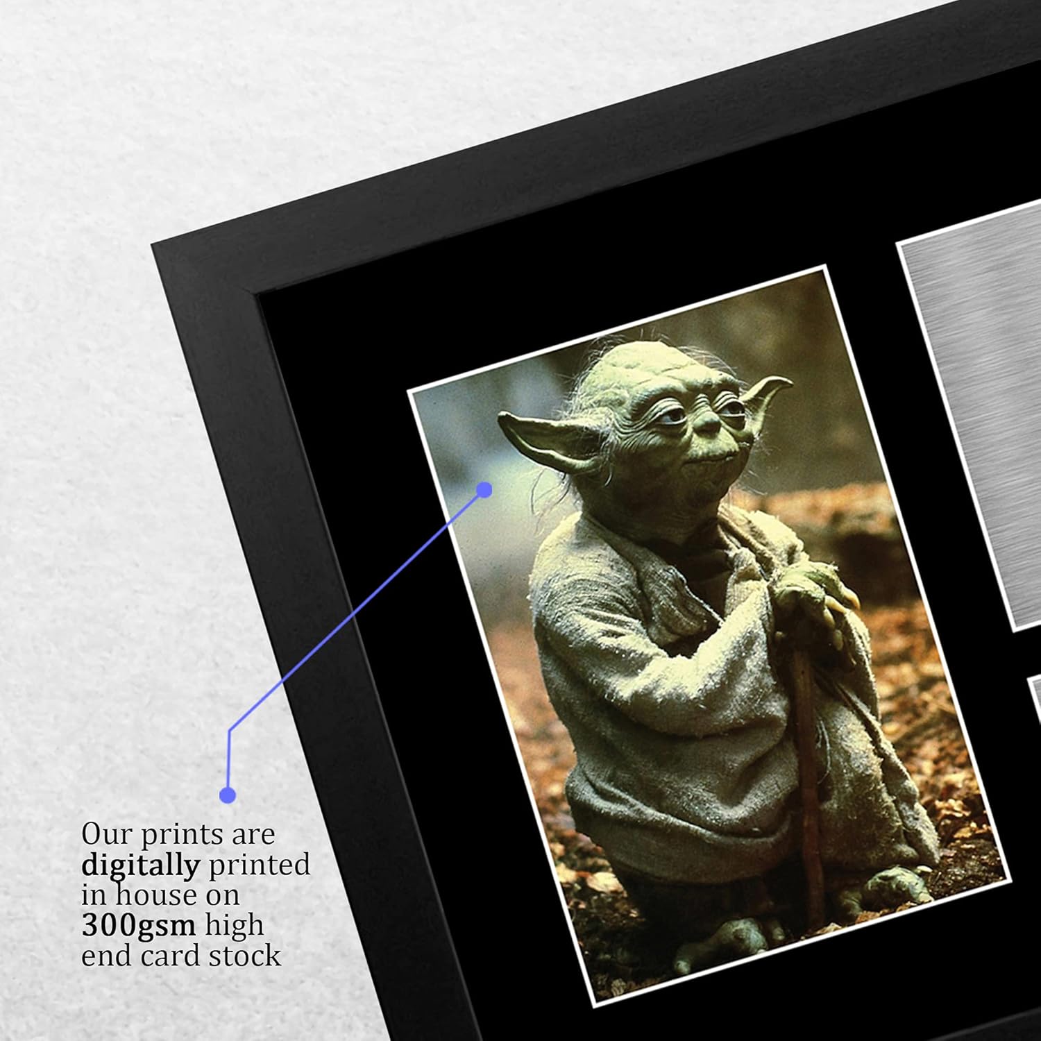 Thumbnail 3 de HWC Trading Frank Oz signed framed A4 Star Wars Yoda print gift (FRAMED A4)