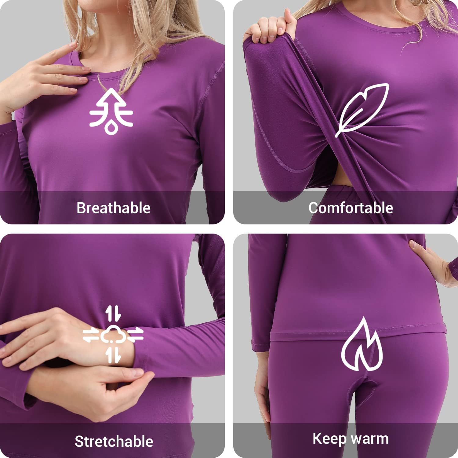 Detalle de PISIQI Thermal Underwear Women Ultra-Soft Set 🔥🧣