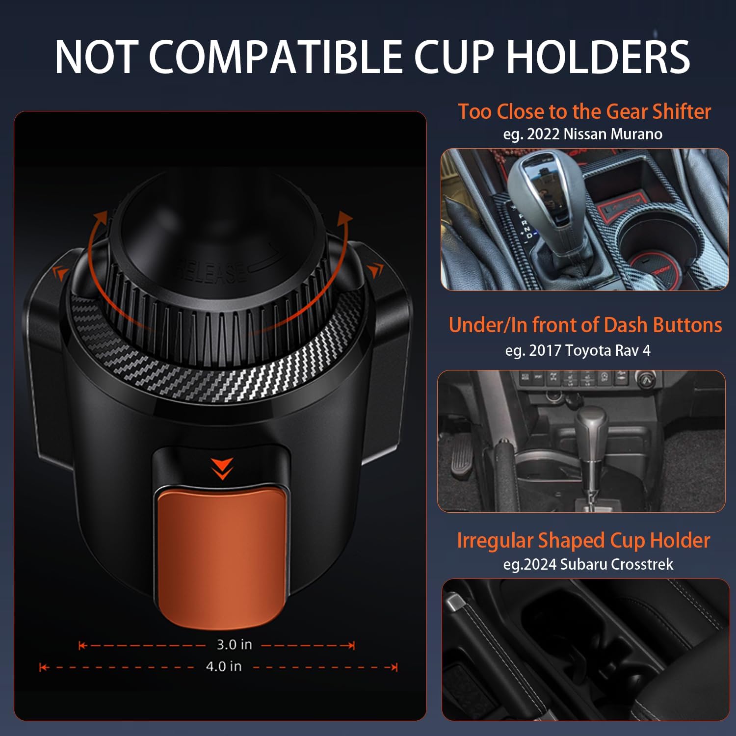 Detalle de APPS2Car M43-C04 Magnetic Cup Holder for MagSafe iPhone, Grey, Adjustable