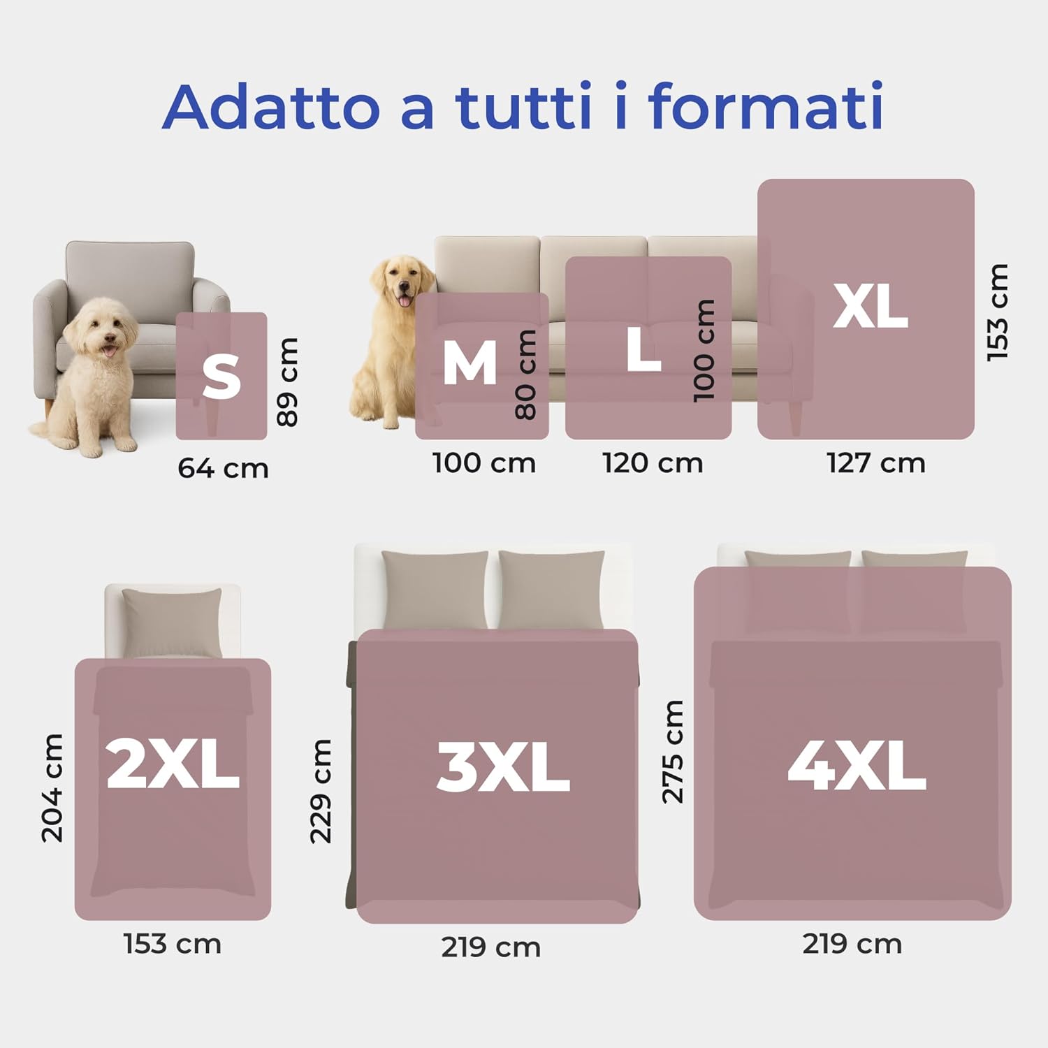 Detalle de Dreamzie Coperta Impermeabile per Cani 127x152 cm: coperta reversibile lavabile in pile sherpa per letto o divano, rosa chiaro