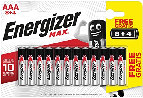 Detalle de Energizer MAX pilas AAA, pack 12, 10 años de vida