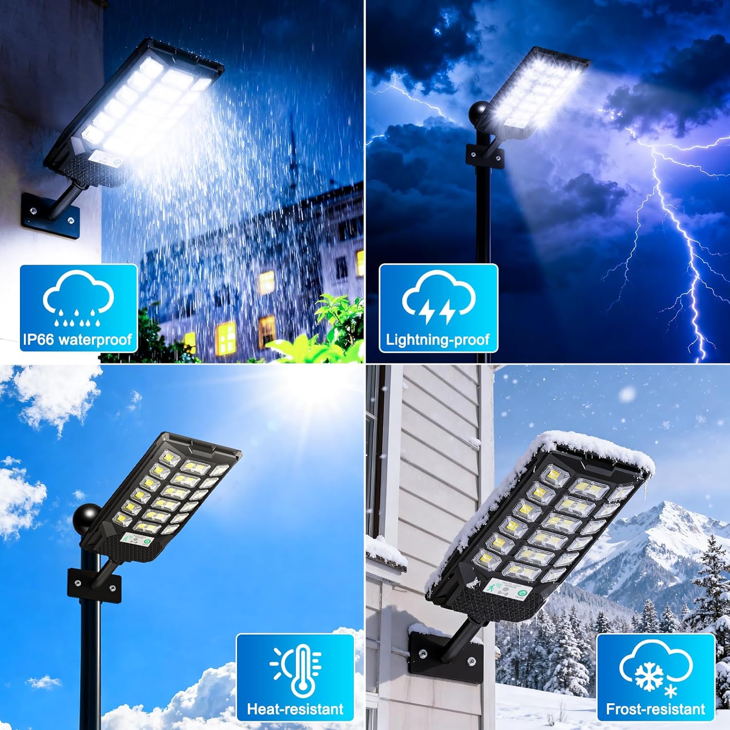 Thumbnail 3 de CREATESTAR Lampione Solare LED Esterno 500W IP66 con Sensore di Movimento e Telecomando
