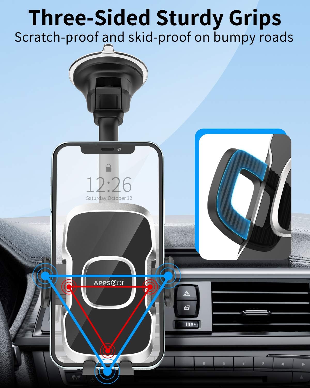 Thumbnail 3 de APPS2Car phone holder for windscreen 13 inch