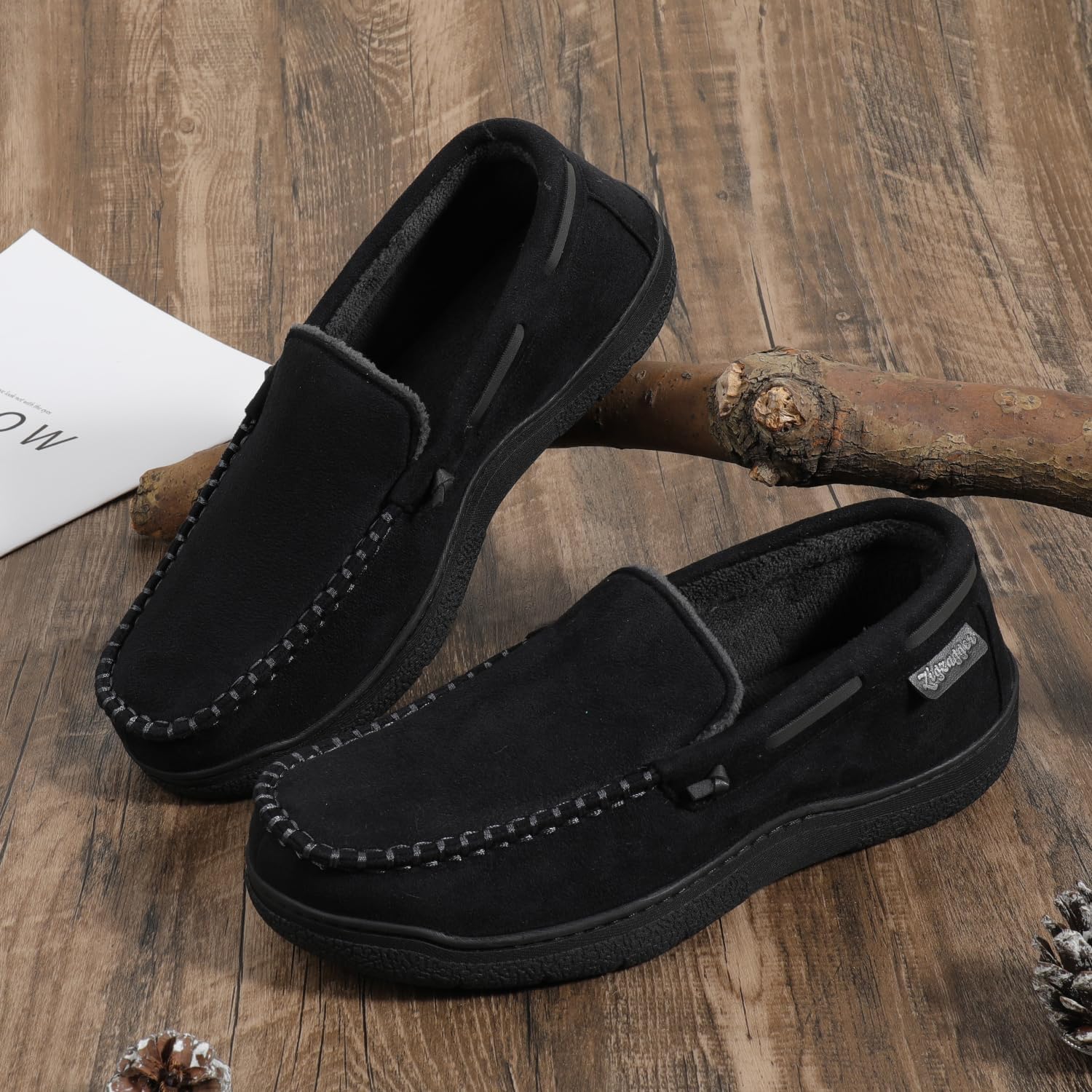 Detalle de Zigzagger Men's Moccasin Slippers