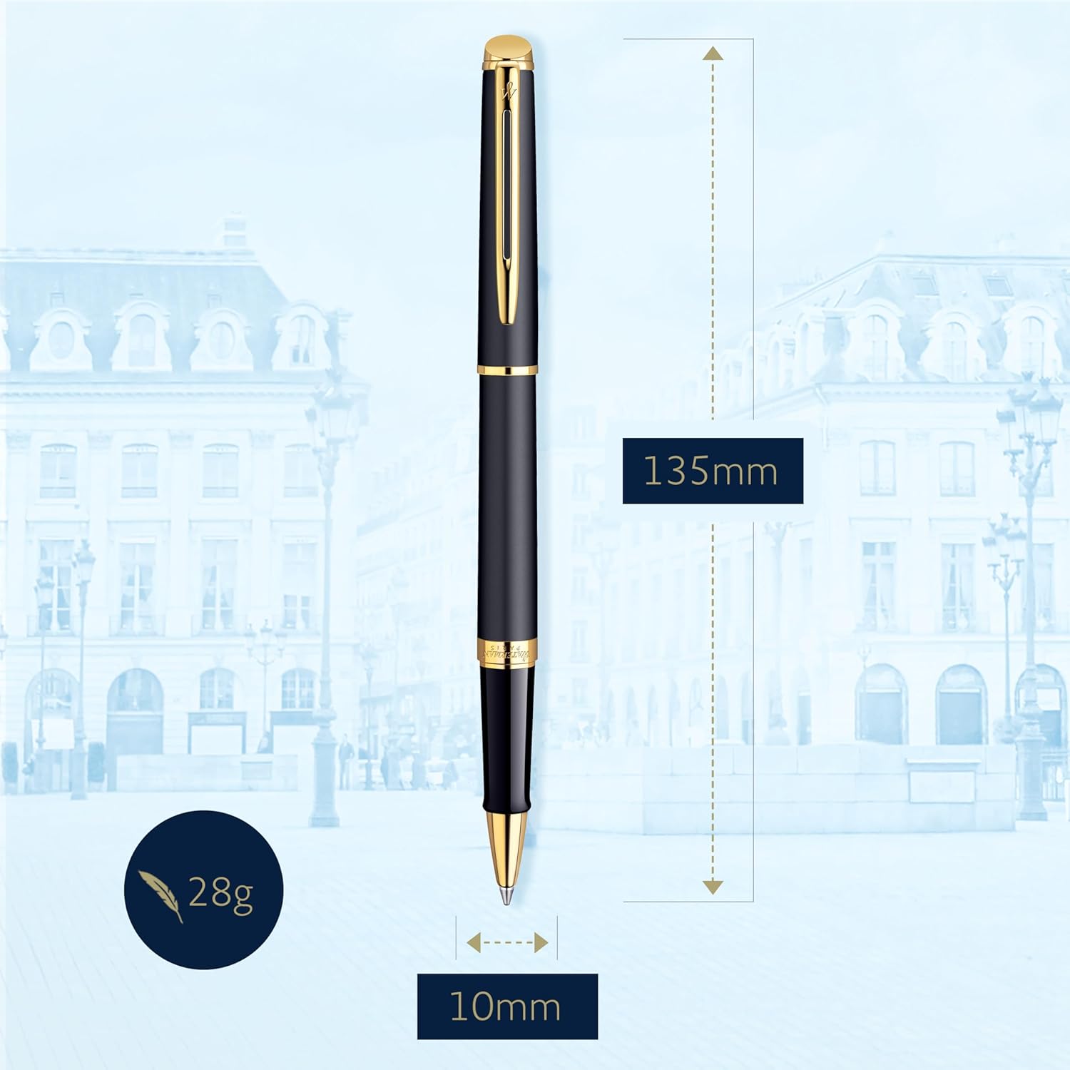Detalle de Waterman Hémisphère Rotulador Roller Negro Mate