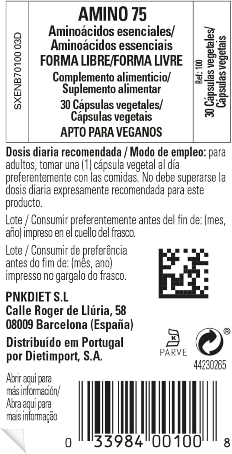 Thumbnail 3 de Solgar Amino 75 | Aminoácidos Esenciales 🌱 | 30 Cápsulas