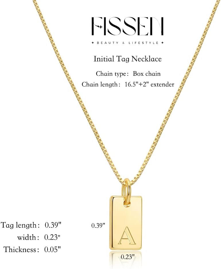 Detalle de Initial Necklace, 16.5-Inch Chain
