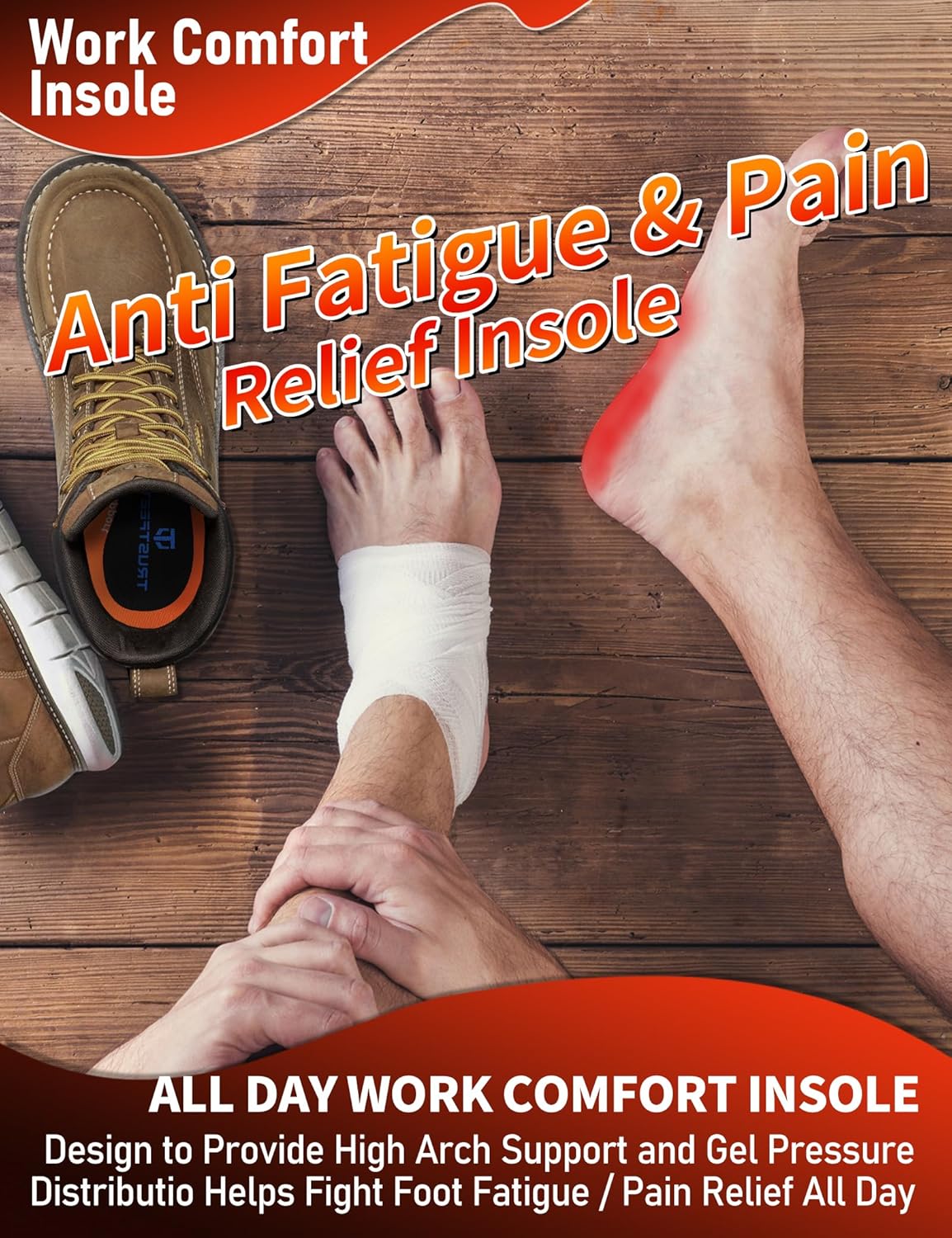 Thumbnail 1 de Trustfeet Work Insoles for Standing All Day with Arch Support (Work Boot Inserts)