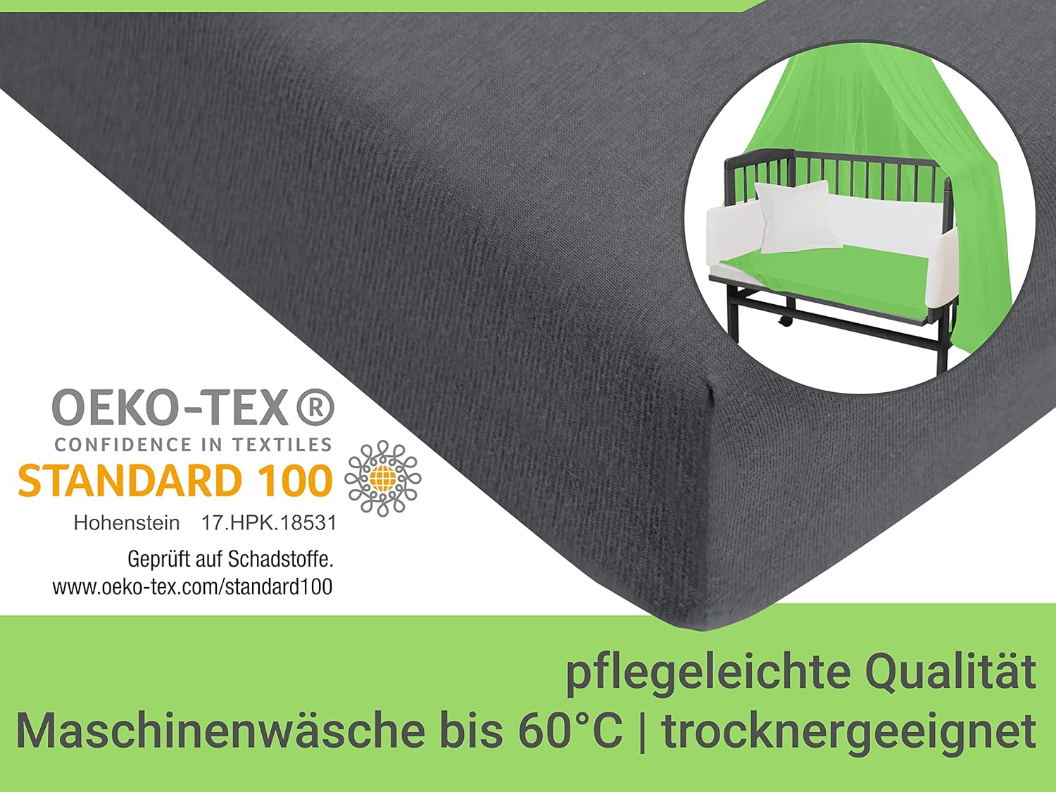 Detalle 2 de Emily's Housse de tension universelle 80 x 120 cm Anthracite – 1596.2325