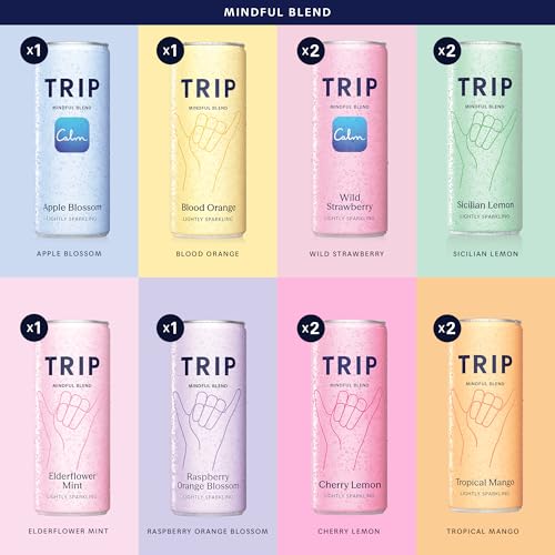 Detalle de TRIP Calm Magnesium Drink – Sparkling Mocktail Variety Pack (12 × cans)