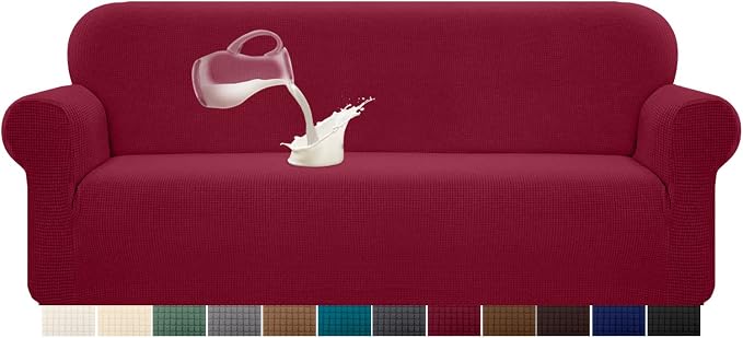 Detalle de Granbest Funda de sofá elástica antideslizante 4 plazas 🛋