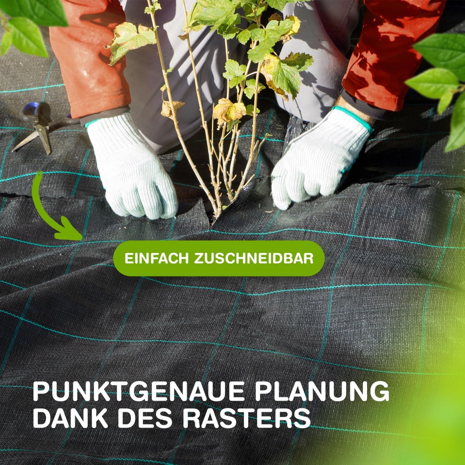 Detalle de LILENO HOME Unkrautvlies 25m² – UV-beständiges Gartenvlies gegen Unkraut, wasser durchlässig, reißfest