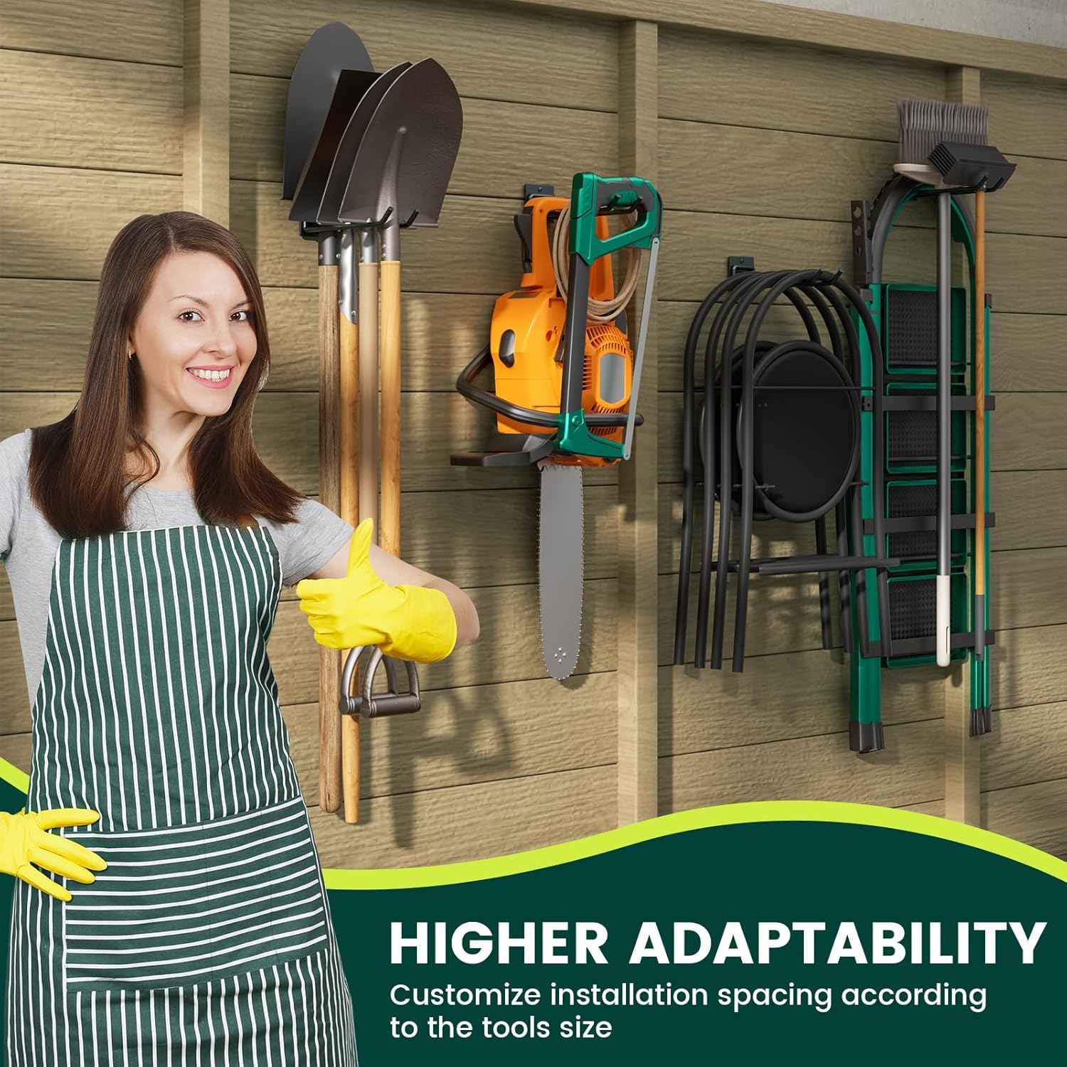 Thumbnail 5 de zacurter Garage Hook Garden Tool Wall Hanger – 4 Pack Heavy Duty Hooks