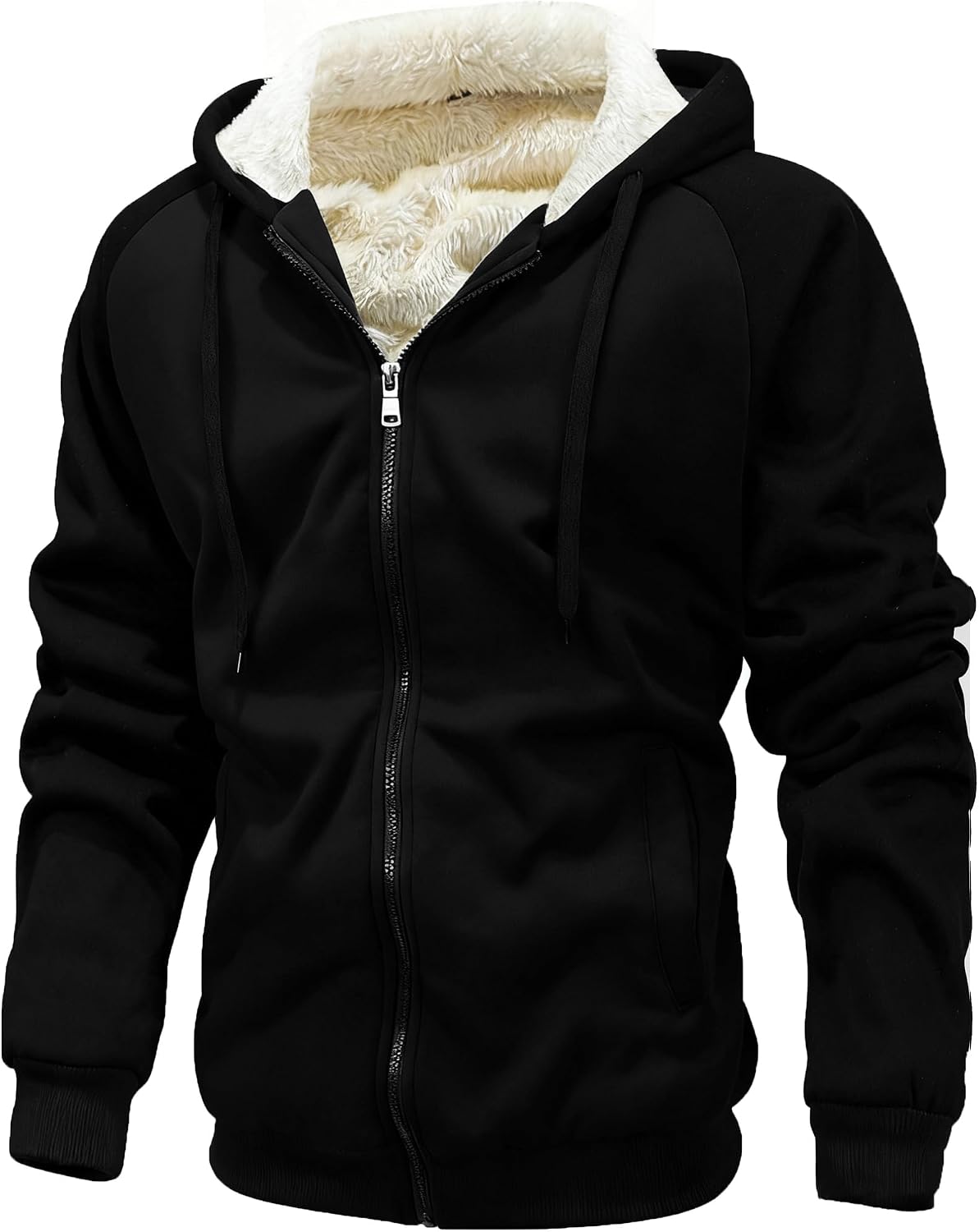 Detalle de GXAMOY Men's Winter Fleece Heavyweight Full-Zip Hoodie
