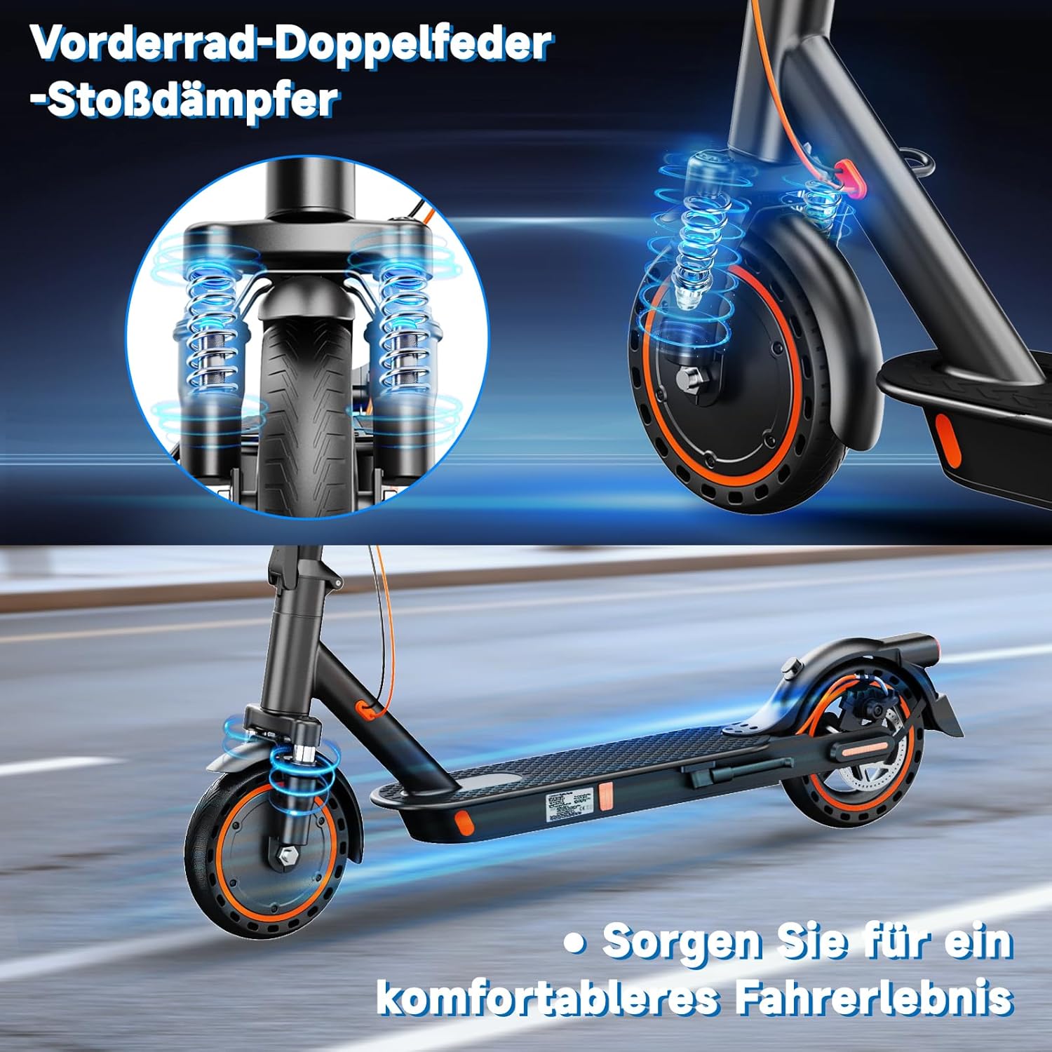Thumbnail 2 de TODIMART T6 E-Scooter mit ABE, App per Bluetooth, 350-W-Motor & 30–35 km Reichweite