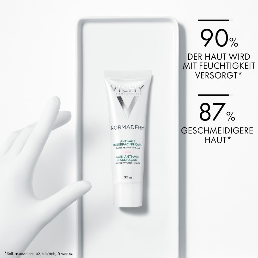 Thumbnail 3 de Vichy Normaderm Anti-Age Tagespflege mit LHA, Glycolsäure & Vitamin C (50 ml) für unreine, zu Falten neigende Haut