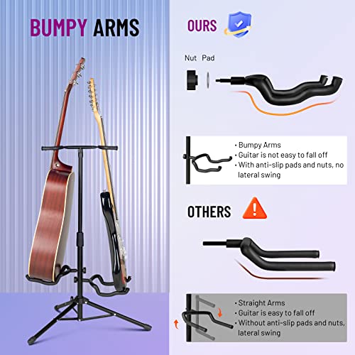 Thumbnail 5 de CAHAYA Support de Guitare Double avec Support de Manche – Stand robuste pour 2 guitares (CY0321)
