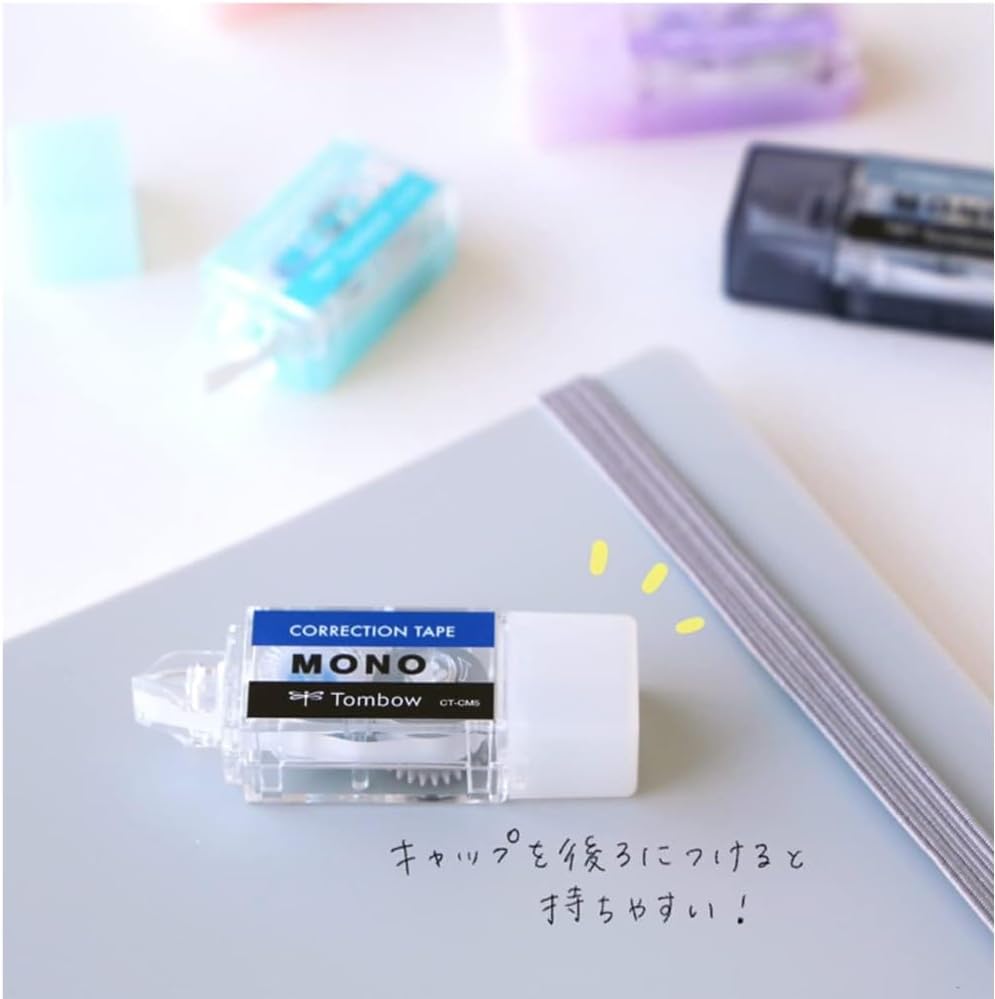 Detalle 1 de トンボ鉛筆 MONO ポケット修正テープ 5mm幅・4m オレンジ 5個パック CT-CM5C51L-5P