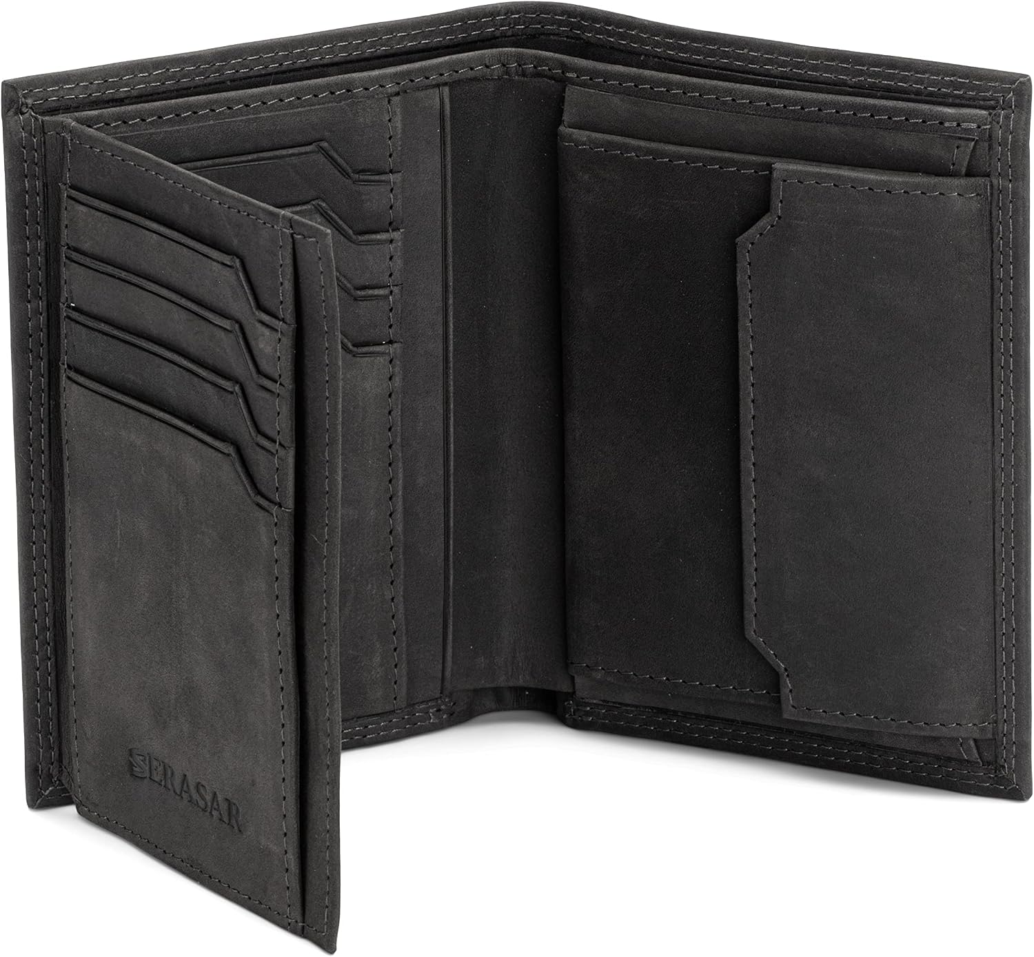 Thumbnail 3 de SERASAR Portafoglio da Uomo in Pelle [Vintage] con Protezione RFID, 12 Slot, Confezione Regalo