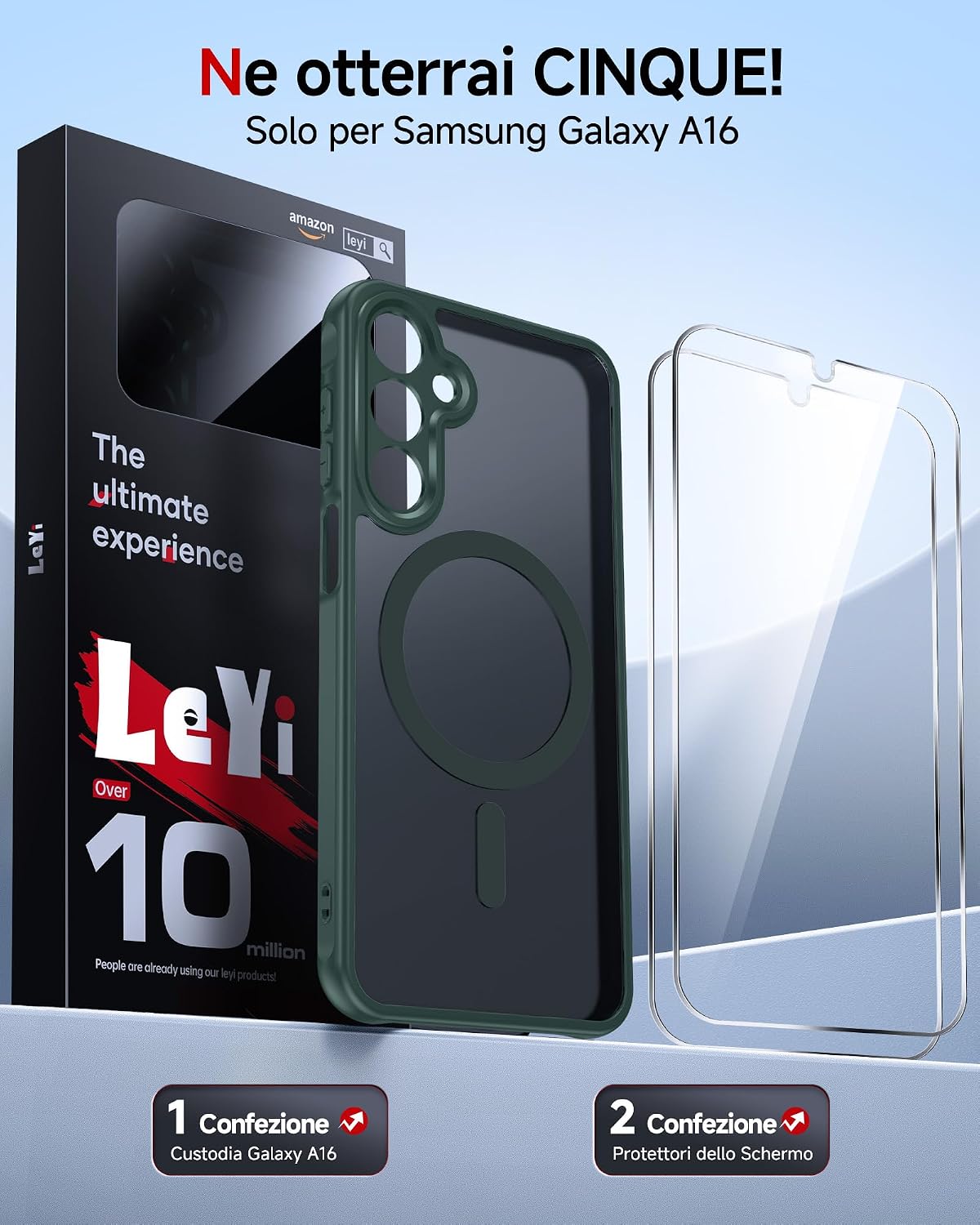 Detalle 2 de LeYi Cover magnetica per Galaxy A16 5G